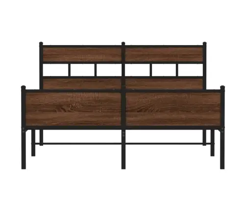 Gulta Bez Matrača, Brūna Ozola, 150X200 Cm, Inženierijas Koks Vidaxl