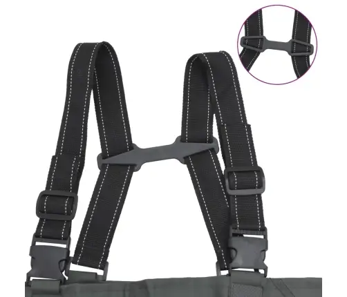 Bridējbikses Ar Zābakiem Un Jostu Tumši Zaļas Krāsas 45. Izmērs Vidaxl