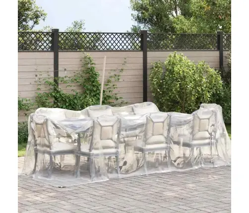 Caurspīdīgs Brezents Ar Cilpām 2X4 M Polietilēns Vidaxl