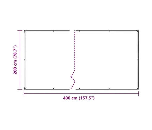 Caurspīdīgs Brezents Ar Cilpām 2X4 M Polietilēns Vidaxl
