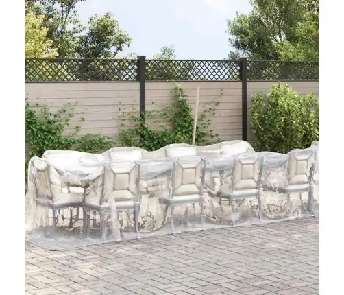 Caurspīdīgs Brezents Ar Cilpām 2X12 M Polietilēns Vidaxl