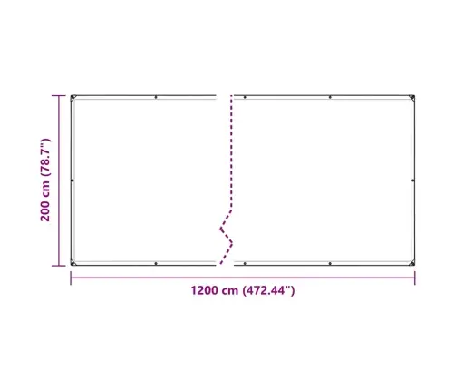 Caurspīdīgs Brezents Ar Cilpām 2X12 M Polietilēns Vidaxl