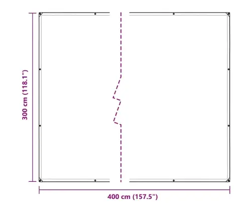 Läbipaistev Presenning Aasadega 3 X 4 M Polüetüleenist