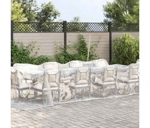 Caurspīdīgs Brezents Ar Cilpām 3X12 M Polietilēns Vidaxl