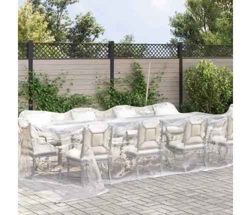 Caurspīdīgs Brezents Ar Cilpām 4X12 M Polietilēns Vidaxl