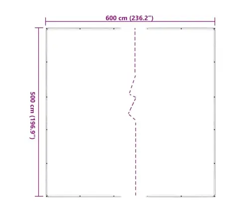 Caurspīdīgs Brezents Ar Cilpām 5X6 M Polietilēns Vidaxl