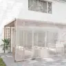 Caurspīdīgs Brezents Ar Cilpām 5X12 M Polietilēns Vidaxl