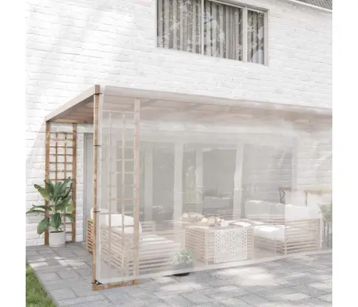 Caurspīdīgs Brezents Ar Cilpām 6X6 M Polietilēns Vidaxl