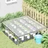 Caurspīdīgs Brezents Ar Cilpiņām, 2X2 M, Polietilēns Vidaxl