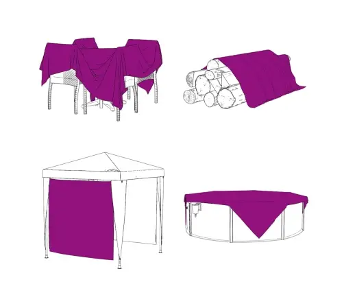 Caurspīdīgs Brezents Ar Cilpiņām, 2X2 M, Polietilēns Vidaxl
