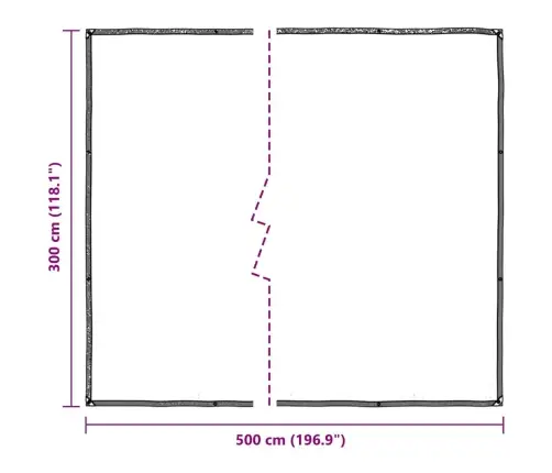 Caurspīdīgs Brezents Ar Cilpām 3X5 M Polietilēns Vidaxl