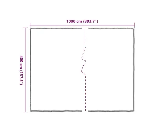 Caurspīdīgs Brezents Ar Cilpām 4X10 M Polietilēns Vidaxl