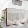 Caurspīdīgs Brezents Ar Cilpām 6X8 M Polietilēns Vidaxl