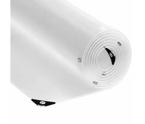 Caurspīdīgs Brezents Ar Cilpām 2X4 M Pvc Vidaxl
