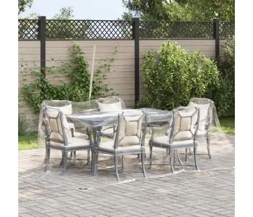 Caurspīdīgs Brezents Ar Cilpiņām, 3X3 M, Pvc Vidaxl