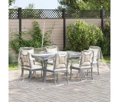 Caurspīdīgs Brezents Ar Cilpām 3X5 M Pvc Vidaxl