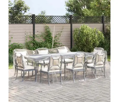 Caurspīdīgs Brezents Ar Cilpām 4X5 M Pvc Vidaxl
