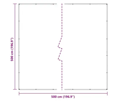Caurspīdīgs Brezents Ar Cilpām 5X5 M Pvc Vidaxl