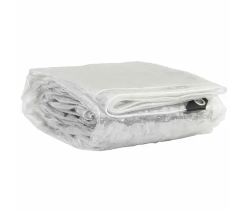 Caurspīdīgs Brezents Ar Cilpām 5X6 M Pvc Vidaxl