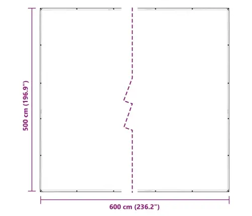 Caurspīdīgs Brezents Ar Cilpām 5X6 M Pvc Vidaxl
