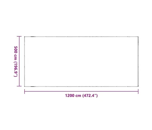 Caurspīdīgs Brezents Ar Cilpām 5X12 M Pvc Vidaxl