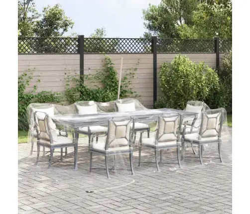 Caurspīdīgs Brezents Ar Cilpām 6X6 M Pvc Vidaxl