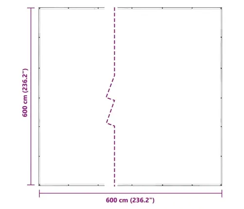Caurspīdīgs Brezents Ar Cilpām 6X6 M Pvc Vidaxl