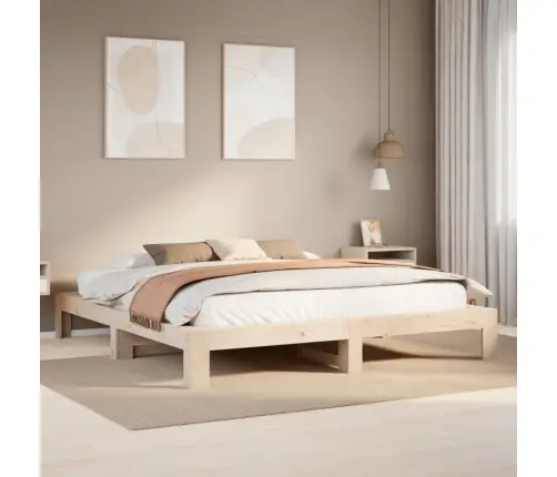 Gulta Bez Matrača, 200X200 Cm, Priedes Masīvkoks Vidaxl