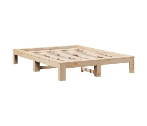 Gulta Bez Matrača, 150X200 Cm, Priedes Masīvkoks Vidaxl