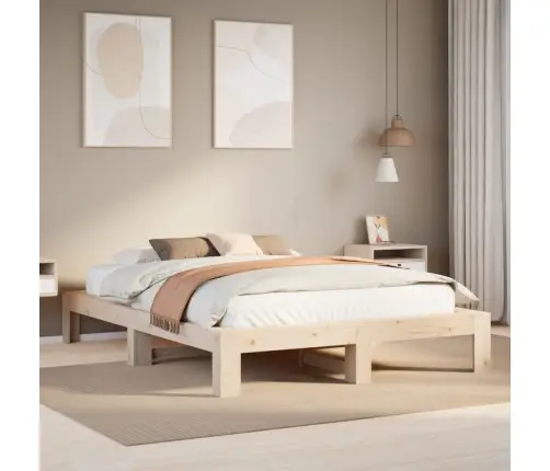 Gulta Bez Matrača, 150X200 Cm, Priedes Masīvkoks Vidaxl