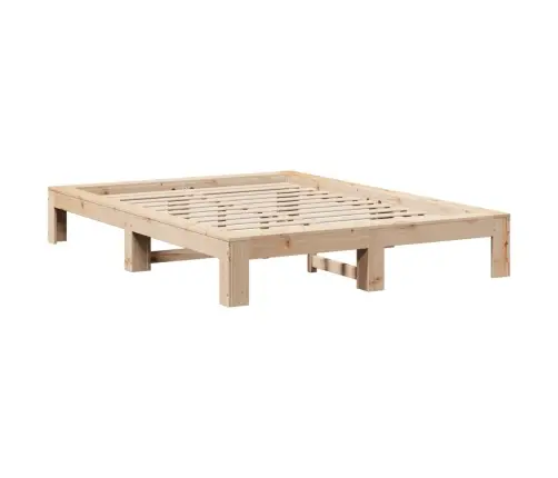 Gulta Bez Matrača, 135X190 Cm, Priedes Masīvkoks Vidaxl