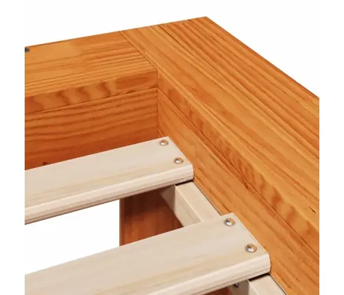 Voodiraam Ilma Madratsita, Vahapruun, 135 X 190 cm Männipuit