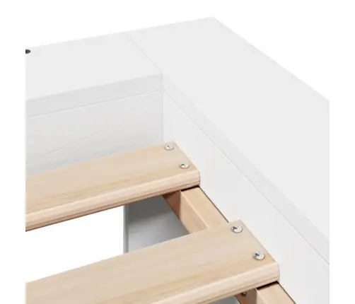 Voodiraam Ilma Madratsita, Valge, 120 X 190 cm Männipuit