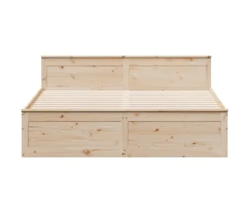 Gulta Bez Matrača, Ar Galvgali, 180X200 Cm, Priedes Koks Vidaxl