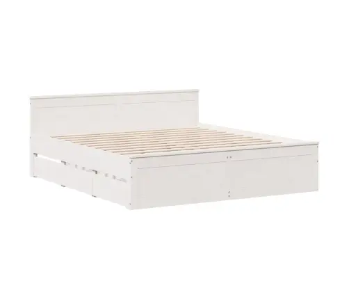 Lovos Rėmas Be Čiužinio Su Galvūgaliu, Baltas, 180X200cm Pušis