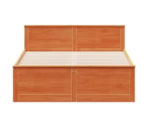 Gulta Bez Matrača, Ar Galvgali, 160X200 Cm, Priedes Koks Vidaxl