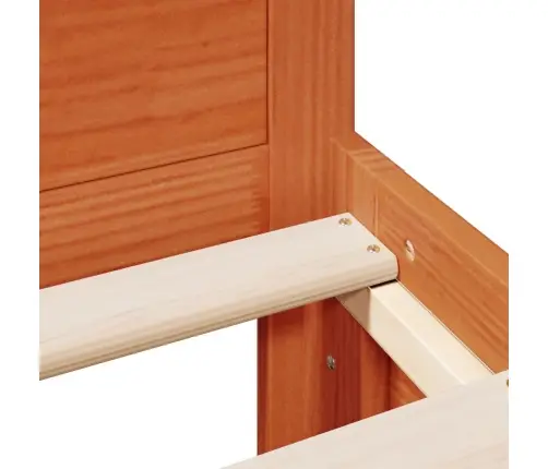 Gulta Bez Matrača, Ar Galvgali, 150X200 Cm, Priedes Koks Vidaxl