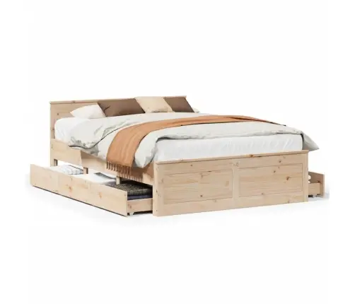 Peatsiga Voodiraam, Ilma Madratsita, 140 X 200 cm Männipuit