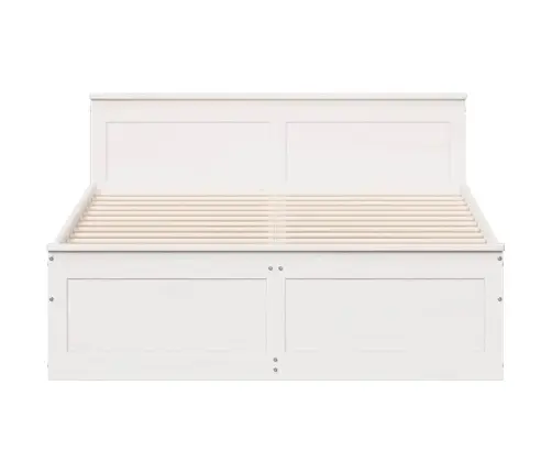 Lovos Rėmas Be Čiužinio Su Galvūgaliu, Baltas, 140X200cm Pušis
