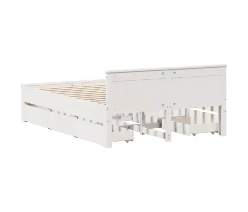 Lovos Rėmas Be Čiužinio Su Galvūgaliu, Baltas, 140X190cm Pušis