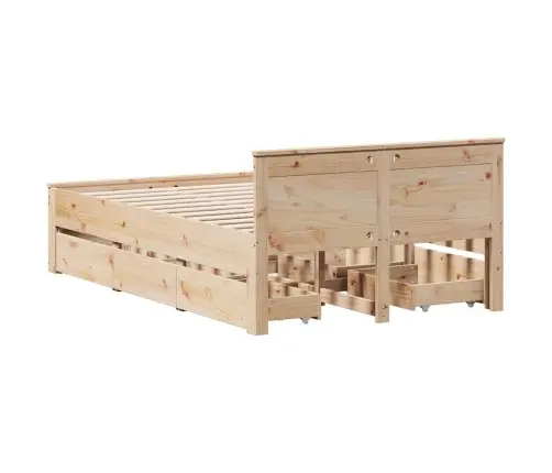 Lovos Rėmas Be Čiužinio Su Galvūgaliu, 135X190cm Pušis