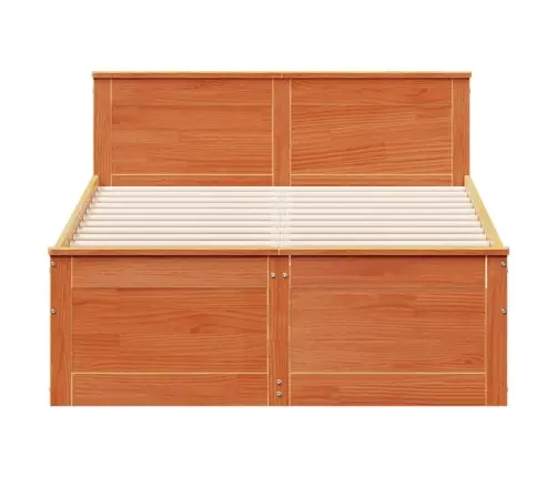 Lovos Rėmas Be Čiužinio Su Galvūgaliu, Rudas, 135X190cm Pušis