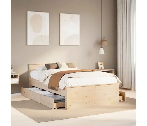 Lovos Rėmas Be Čiužinio Su Galvūgaliu, 120X190cm Pušis