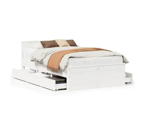 Lovos Rėmas Be Čiužinio Su Galvūgaliu, Baltas, 120X190cm Pušis