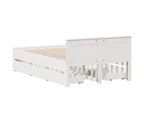 Lovos Rėmas Be Čiužinio Su Galvūgaliu, Baltas, 120X190cm Pušis