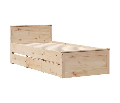 Peatsiga Voodiraam, Ilma Madratsita, 90 X 190 cm Männipuit