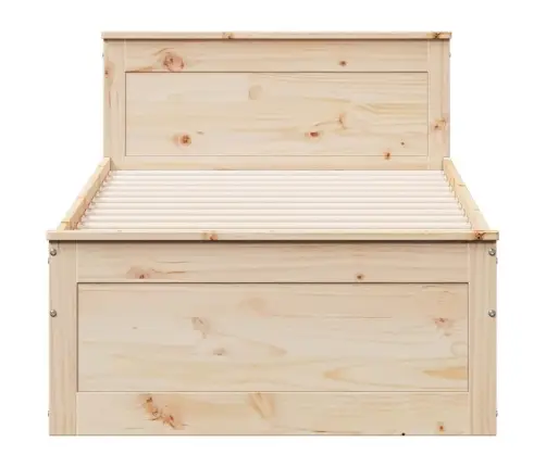 Peatsiga Voodiraam, Ilma Madratsita, 90 X 190 cm Männipuit