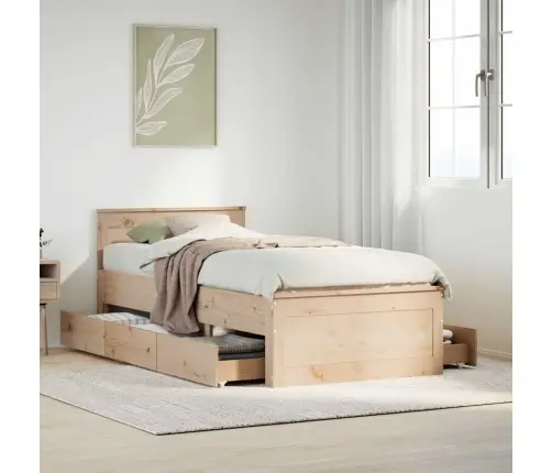 Peatsiga Voodiraam, Ilma Madratsita, 90 X 190 cm Männipuit