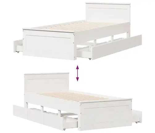 Peatsiga Voodiraam, Ilma Madratsita, 90 X 190 cm Männipuit