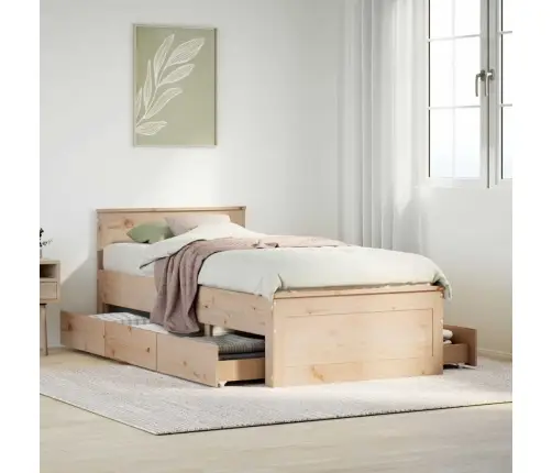 Peatsiga Voodiraam, Ilma Madratsita, 75 X 190 cm Männipuit